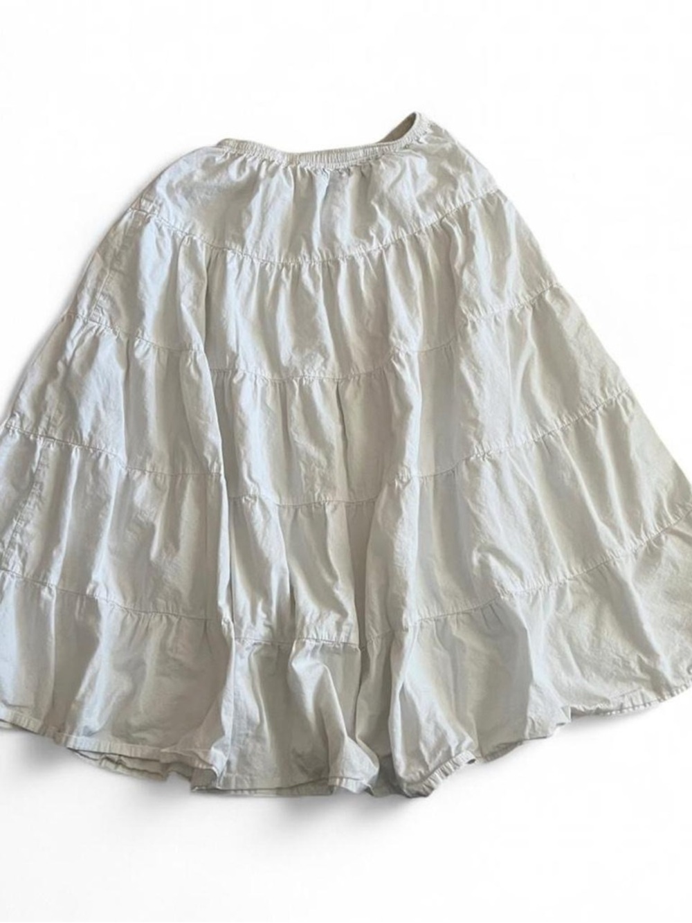 Motel Rocks White Tiered Cotton Midi Skirt - Picture 4 of 7